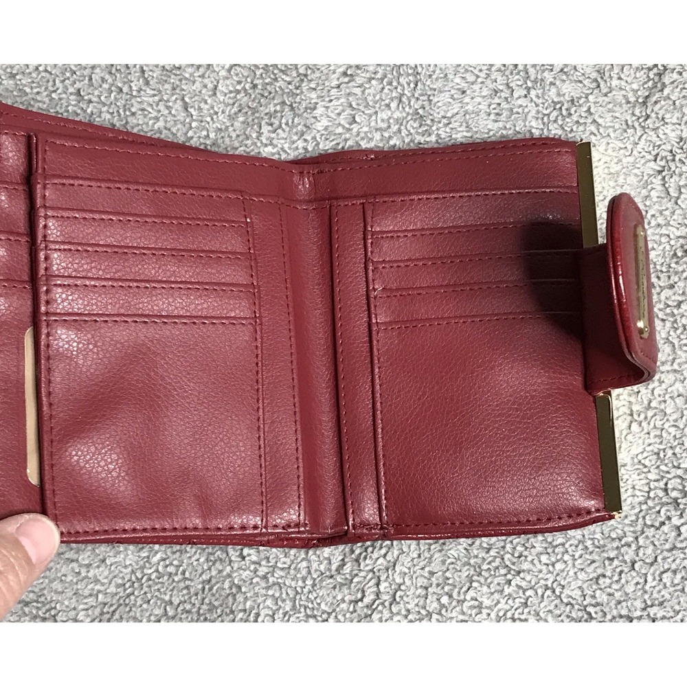 Buxton Red Faux Leather Wallet With Coin Purse - Picture 6 of 13